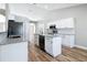 Modern kitchen with white cabinets, granite countertops, and stainless steel appliances at 4541 Se 30Th St, Ocala, FL 34480