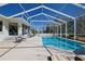 Resort-style pool area with screened enclosure, perfect for enjoying the outdoors at 5037 Sw 109Th Loop, Ocala, FL 34476