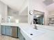 Kitchen featuring white countertops, stainless steel dishwasher, and farmhouse sink at 5150 Se 47Th Court Rd, Ocala, FL 34480