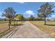Long driveway leading to a beautiful home, surrounded by lush green pastures at 5560 Ne 31St Ter, Ocala, FL 34479