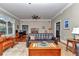 Cozy living room featuring wood floors, comfortable seating, and an open layout with views to other rooms at 5560 Ne 31St Ter, Ocala, FL 34479