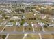 Aerial view of a residential neighborhood with diverse homes and tree-lined streets at 8106 County Road 109, Lady Lake, FL 32159