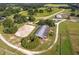 Equestrian estate showcasing a barn, riding arena, and vast green landscapes, ideal for horse lovers at 13800 Ne Jacksonville Road, Citra, FL 32113