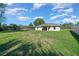 Spacious backyard featuring a large grassy area and a privacy fence at 3010 Sw 137Th Pl, Ocala, FL 34473