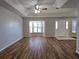 Bright living room featuring new floors, tray ceiling, and bay window at 6767 Sw 114Th Street Rd, Ocala, FL 34476