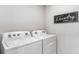Modern laundry room equipped with a side-by-side washer and dryer at 8652 Sw 44Th Ter, Ocala, FL 34476