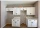 A close up shot of modern white kitchen cabinets and countertops at 9975 Sw 39Th Ter, Ocala, FL 34476