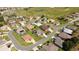 Aerial view of a residential community with well-maintained homes, golf course, and lush greenery at 13968 Se 96Th Cir, Summerfield, FL 34491