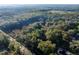 Overhead view of a dense forest area, with a road winding through and a clear meadow in the distance at 2570 Se Highway 42, Summerfield, FL 34491