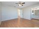 Bedroom leading into the bathroom with views of the backyard at 3275 Nw 44Th Ct, Ocala, FL 34482