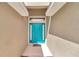 Inviting entryway featuring a bright blue front door with sidelights and transom window at 6 Diamond Cove Ct, Ocala, FL 34472