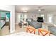 Inviting living space with views into dining area and a glimpse into a bedroom at 6 Diamond Cove Ct, Ocala, FL 34472