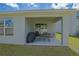 Covered patio with outdoor dining area for relaxation at 6933 Se 111Th Ln, Belleview, FL 34420