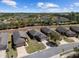 An aerial view showcases several single-story homes, each with a two-car garage and a well-kept lawn at 7665 Sw 96Th Avenue Rd, Ocala, FL 34481