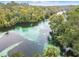 Aerial view of the river, highlighting its clear waters and natural landscape at 8869 Sw 194Th Ct, Dunnellon, FL 34432