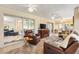 Spacious sunroom with multiple seating areas and natural light at 17472 Se 112Th Ct, Summerfield, FL 34491