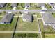 Expansive backyard in an aerial view highlights the home's generous fenced lawn and neighborhood surroundings at 1861 Ne 50Th Ter, Ocala, FL 34470