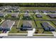 Neighborhood aerial showcasing a home with a fenced yard and surrounding residences at 1861 Ne 50Th Ter, Ocala, FL 34470