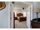 View of the main bedroom with dark wood furniture and carpet flooring at 1861 Ne 50Th Ter, Ocala, FL 34470