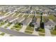 Aerial view of homes in a residential area, showcasing the layout and surroundings at 29496 Caspian St, Leesburg, FL 34748