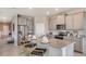 Modern kitchen with granite countertops, stainless steel appliances, and a cozy breakfast bar at 3067 Canopy Oak Blvd, Wildwood, FL 34785