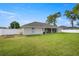 Expansive backyard with a white fence and views of the rear of the home at 3203 Se 23 Ter, Ocala, FL 34471