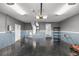Clean garage with finished walls and organized shelving at 3203 Se 23 Ter, Ocala, FL 34471