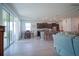 Open floor plan featuring the kitchen and living areas at 6138 Sw 89Th Lane Rd, Ocala, FL 34476