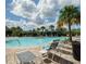 Community pool featuring comfortable lounge seating and mature palm trees around the pool at 6138 Sw 89Th Lane Rd, Ocala, FL 34476