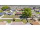 Suburban aerial view featuring homes with fenced yards and neat landscaping at 8216 Sw 60Th Ter, Ocala, FL 34476