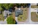 Birds eye aerial showing the house footprint and property lines at 9300 Se 161St St, Summerfield, FL 34491