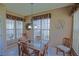Bright dining room with unique lighting, decorative window coverings and lots of natural light at 9509 Se 124Th Loop, Summerfield, FL 34491
