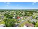 Aerial view showcasing a charming neighborhood and a home with a red marker in the center at 10190 Se 178Th St, Summerfield, FL 34491