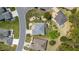A bird's-eye view of this home shows off the meticulously landscaped yard and inviting outdoor living space at 11828 Se 91St Cir, Summerfield, FL 34491