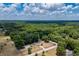 Drone shot of beautiful property nestled in a lush landscape with mature trees and horse paddock at 13300 Ne 38Th Ave, Anthony, FL 32617