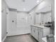 Modern bathroom featuring a glass shower, gray tile, and modern vanity at 3920 Se 7Th Ave, Ocala, FL 34480
