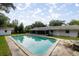 A backyard swimming pool and a screened porch for outdoor enjoyment and relaxation at 4516 Ne 8Th St, Ocala, FL 34470