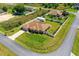 Aerial view of a beautifully maintained single story home featuring a fenced backyard and landscaped front yard at 6890 Sw 128Th Pl, Ocala, FL 34473