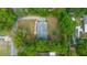 Aerial view featuring the house, driveway, and surrounding greenery showcasing the property layout at 341 Se 53Rd Ct, Ocala, FL 34480