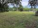 A scenic view of a fenced field with lush grass, framed by mature trees and a clear sky at 6020 Nw 2Nd Ave, Ocala, FL 34475