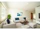 Bright living room featuring white furniture, modern art, and large windows at 11128 Sw 75Th Ave, Ocala, FL 34476