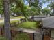 Private fenced backyard featuring a well-maintained lawn, landscaping, and neighborhood views at 4085 Se 23Rd Ter, Ocala, FL 34480