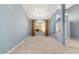 Inviting living room with high ceilings, large windows, and decorative chandelier at 11427 Sw 82Nd Ave, Ocala, FL 34481