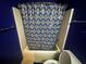 Bathtub with blue pattern curtain and wall mounted shower head at 15115 Se 94Th Ct, Summerfield, FL 34491