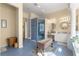 Bright bathroom features a soaking tub, separate vanities, and natural light at 2358 Nw 59Th Ter, Ocala, FL 34482