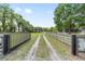 Long driveway leading to a property featuring beautiful landscaping and mature trees at 2720 Se 145Th St, Summerfield, FL 34491