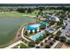 A resort-style pool and a lap pool are near a clubhouse in this aerial view at 4945 Nw 35Th Lane Rd, Ocala, FL 34482