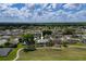 Wide aerial view showcasing home and surrounding community with lush green space and beautiful landscaping at 5195 Nw 21St Loop, Ocala, FL 34482