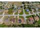 An aerial view of a neighborhood showing many homes with pools at 5770 Sw 89Th Pl, Ocala, FL 34476