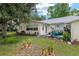 Well-maintained backyard with a manicured lawn, landscaping, and a cozy patio area for relaxation and outdoor enjoyment at 9015 Sw 94Th St # D, Ocala, FL 34481